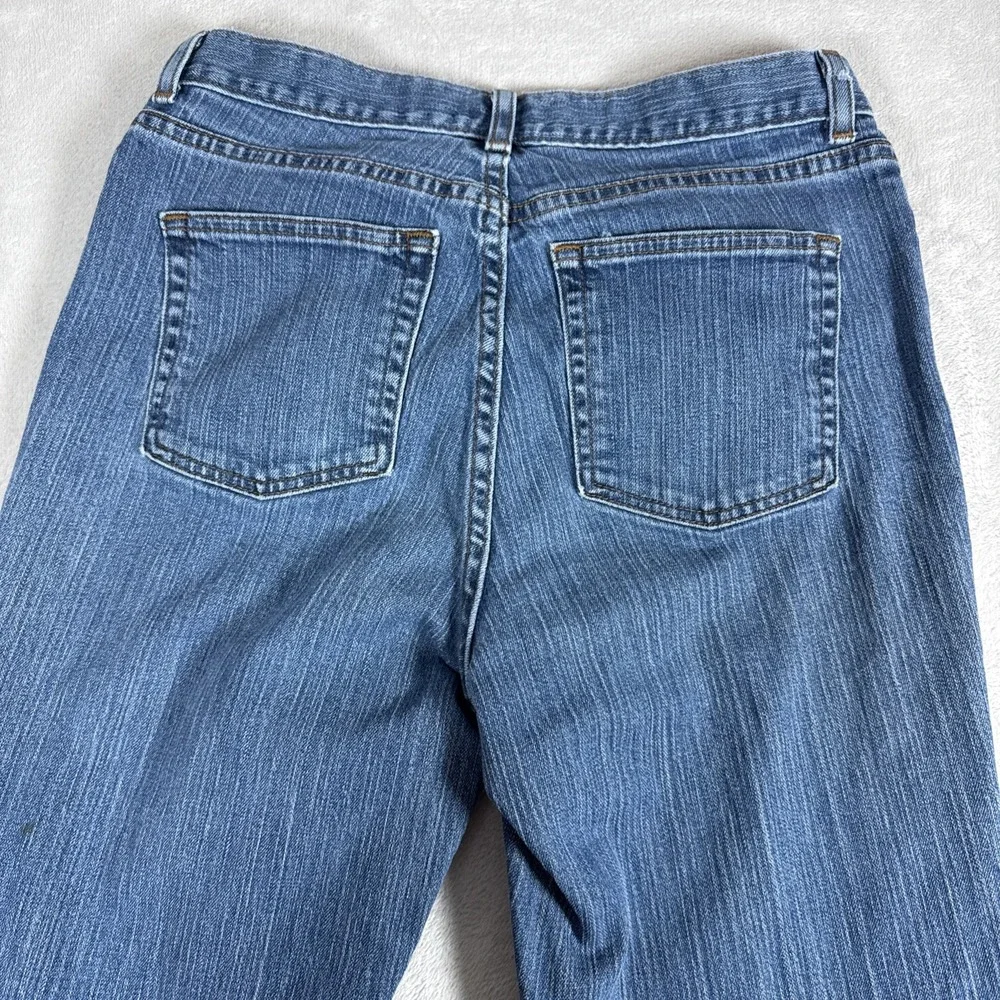 Vintage LL Bean Med Wash Straight Leg Jeans Women's Size 10 Reg (28X29) 90s/Y2K - Picture 4 of 11